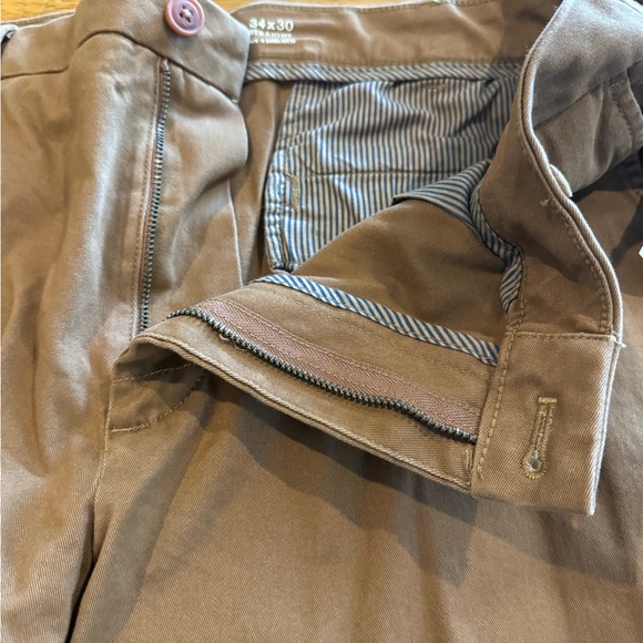 Izod Saltwater Stretch Chino 4 Pocket Pants Men's Brown 34 x 30 NEW With Tags - Picture 5 of 8